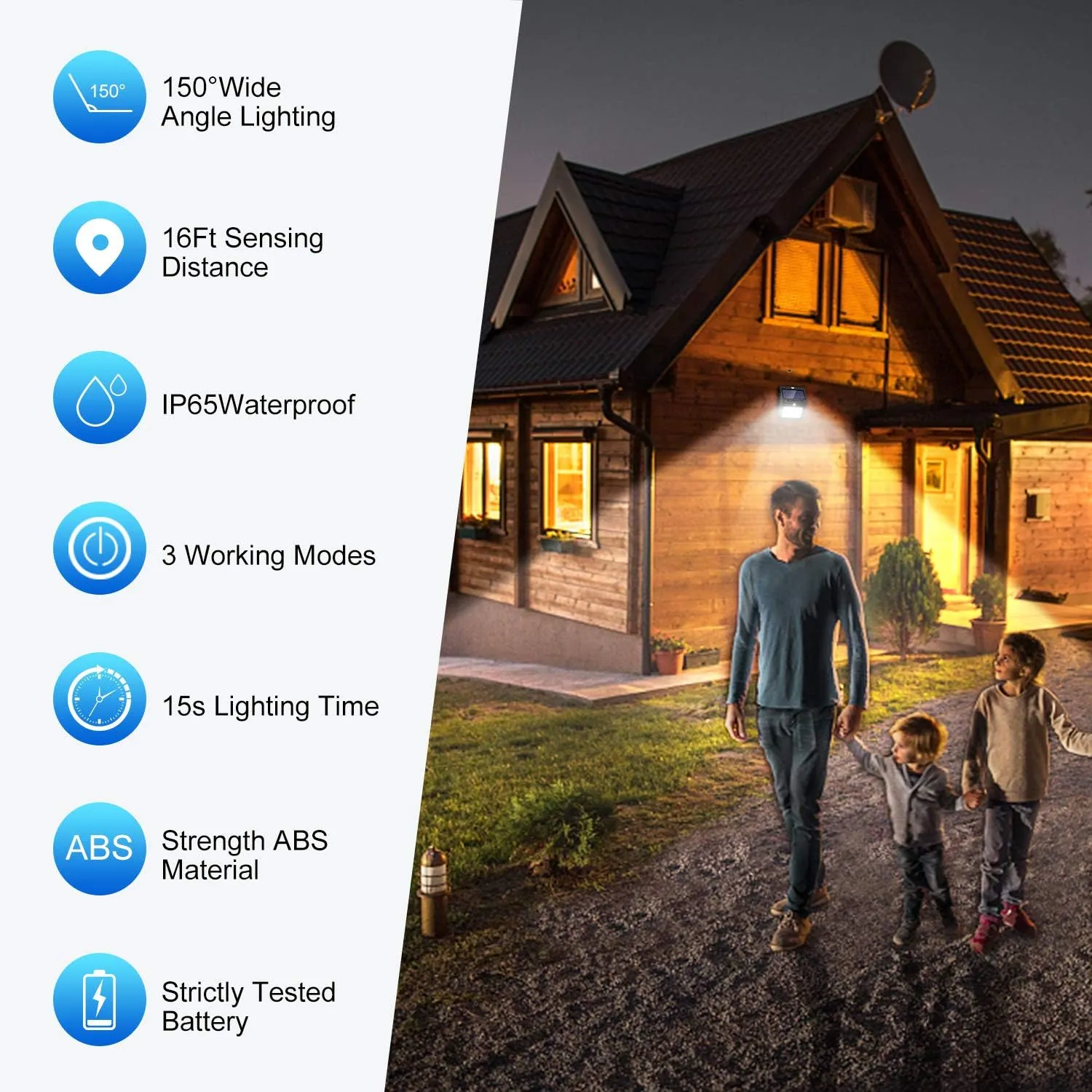 Solar Lights Outdoor [10 Pack /3 Working Mode], Solar Security Lights Solar Motion Sensor Lights Wireless IP 65 Waterproof Outdoor Lights for Garden Fence Patio Garage (42LED)