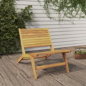 Solid Wood Teak Patio Chair Foldable Outdoor Chair with Sturdy Frame Classic Design for Garden Patio Terrace Backyard
