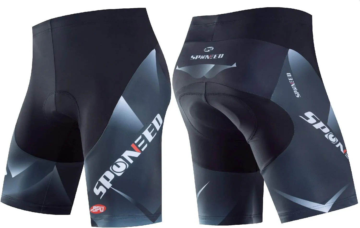 sponeed Men Bike Shorts Cushioned Biking Wear Gear Road Cycling Bottoms