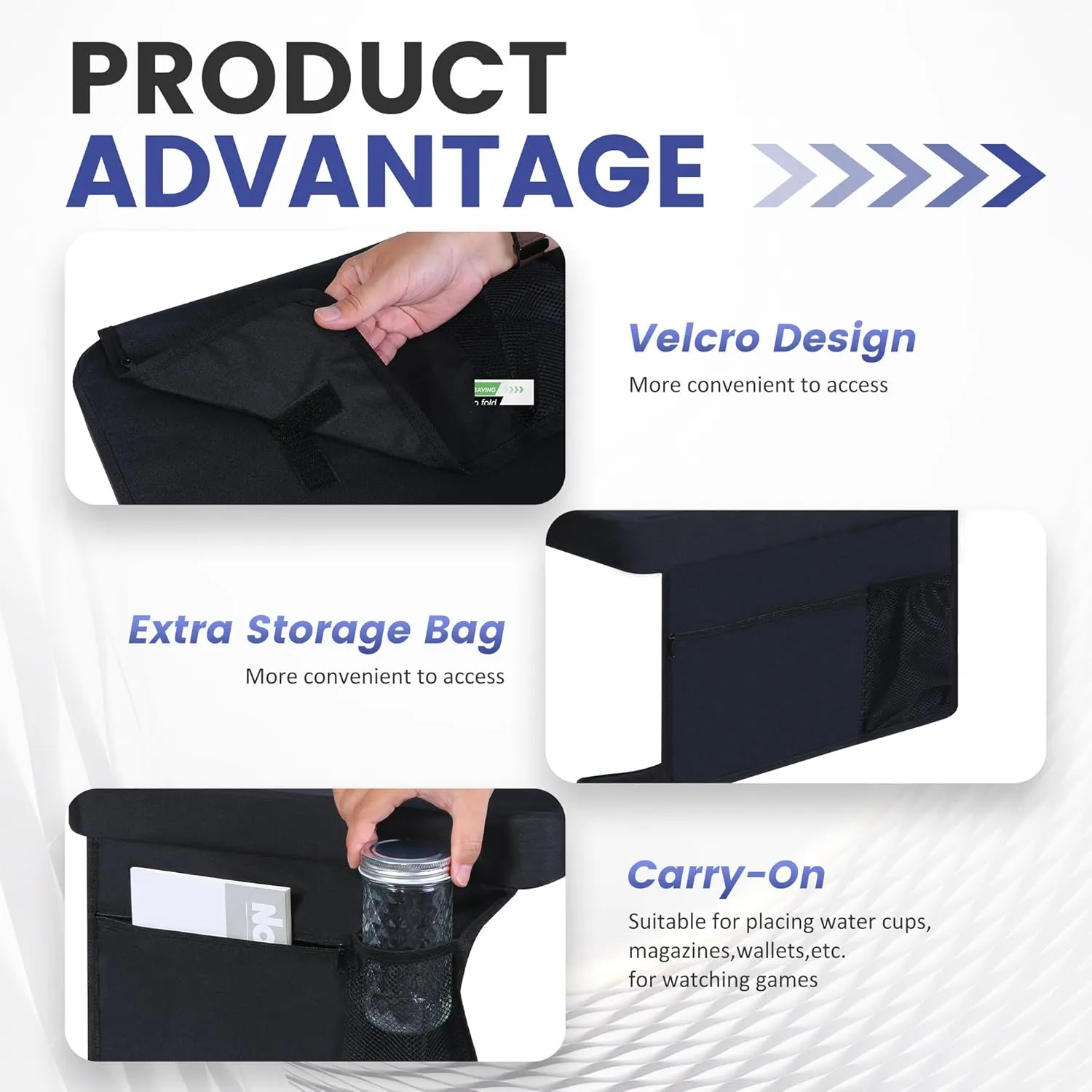 Stadium Bleacher Seat with Foam-Backed Support ，Extra-Wide Bleacher Chair with High-Density Padded Cushion，Portable Folding Stadium Chair (Black, Big Cloth Cushion)