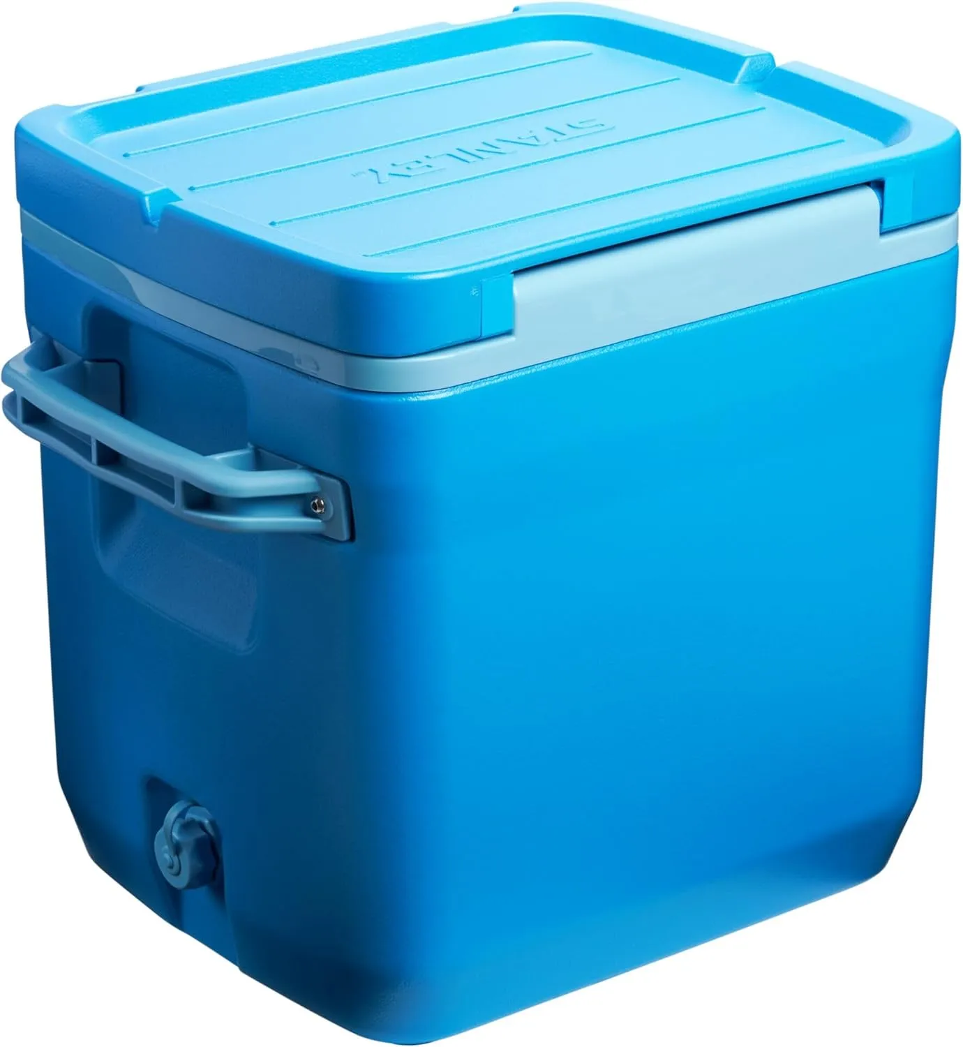 Stanley Adventure Outdoor Cooler 30 qt | Heavy Duty Outdoor Camping Cooler with Easy Carry Side Handles | 4 Days Cooling Ice Chest for 40 Cans | Flat Top Doubles as Seat | BPA-Free | Azure
