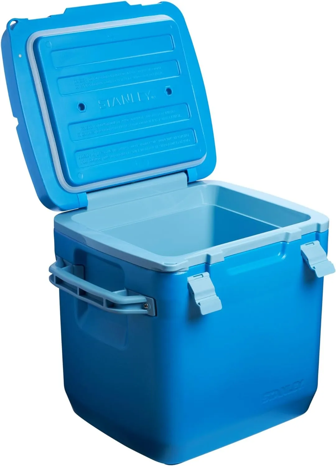 Stanley Adventure Outdoor Cooler 30 qt | Heavy Duty Outdoor Camping Cooler with Easy Carry Side Handles | 4 Days Cooling Ice Chest for 40 Cans | Flat Top Doubles as Seat | BPA-Free | Azure