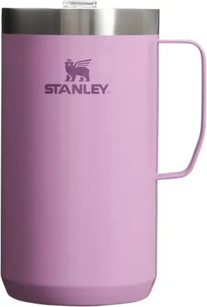 Stanley Stay-Hot Camp Mug 12 oz & 24 oz | Press Fit Drink Through Lid | Cup for Coffee, Tea and Drinks | Insulated Stainless Steel Coffee Mug | BPA-Free