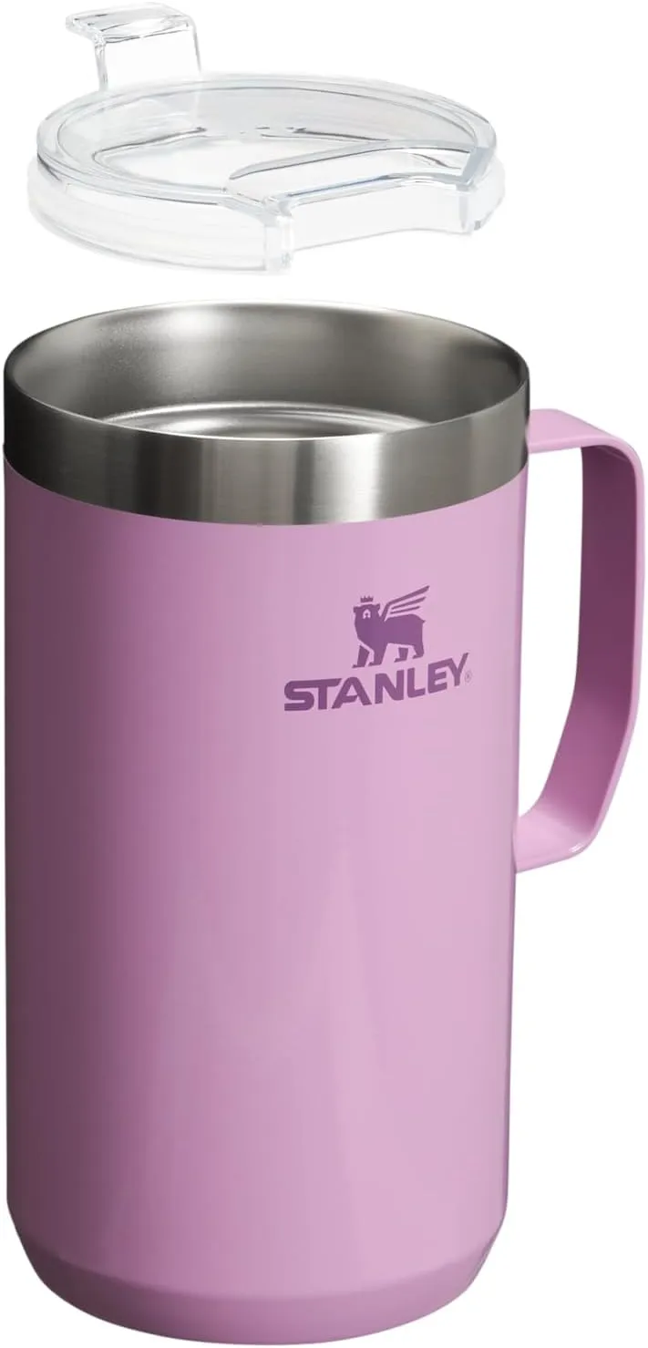 Stanley Stay-Hot Camp Mug 12 oz & 24 oz | Press Fit Drink Through Lid | Cup for Coffee, Tea and Drinks | Insulated Stainless Steel Coffee Mug | BPA-Free