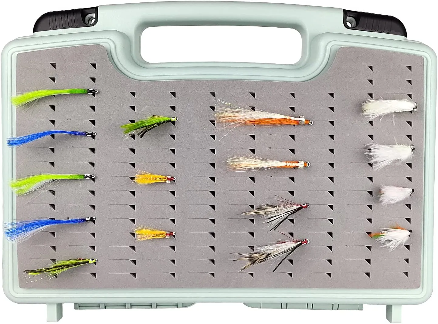 Streamer Fly Box Click Lock Large Streamer Flies Storage Fishing Tackle Boat Box Foam Fishing Trays