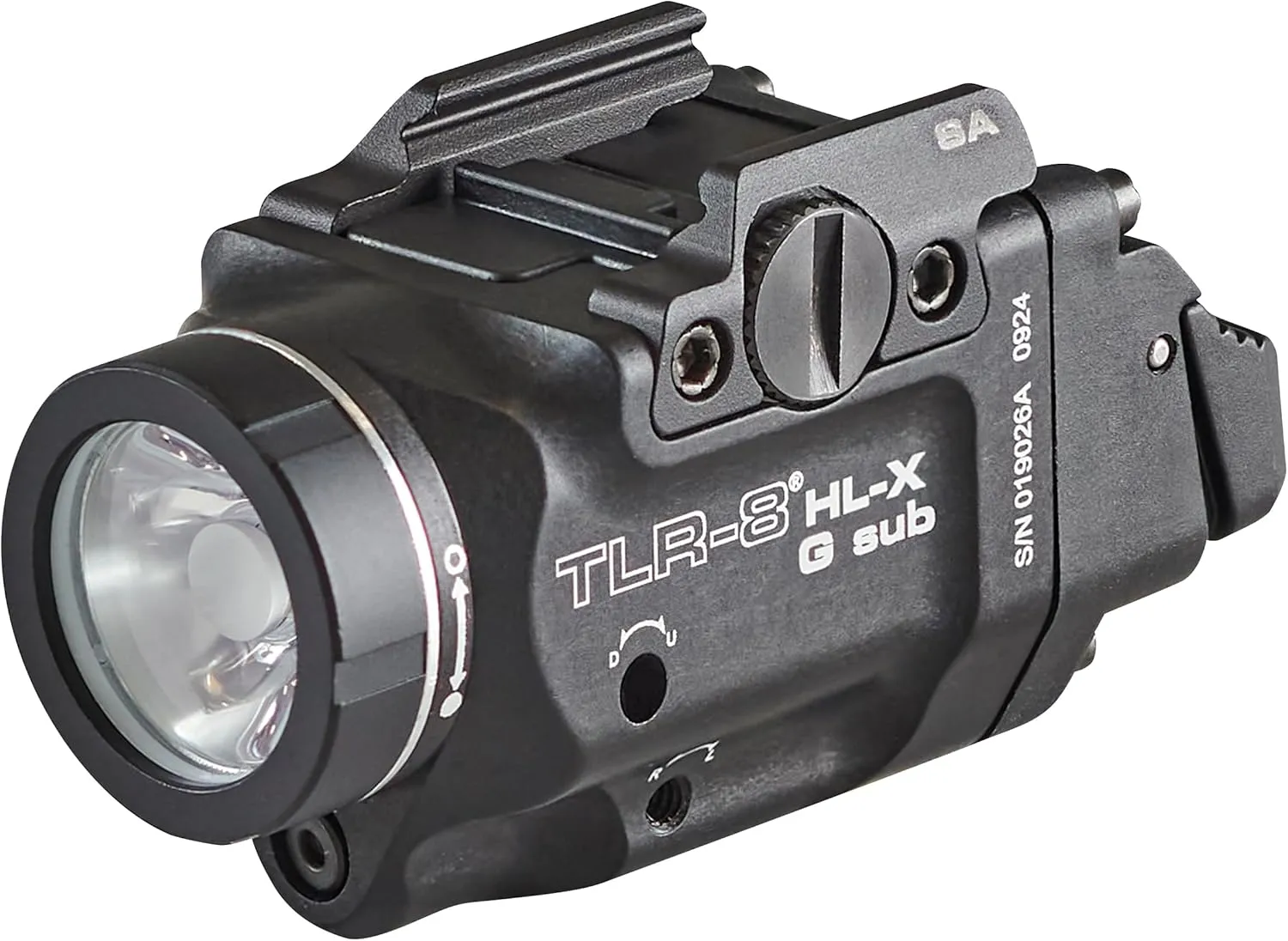Streamlight 69479 TLR-8 HL-X G sub USB 1000-Lumen Weapon Rail-Mounted Rechargeable Tactical Flashlight with Integrated Green Aiming Laser for Springfield Armory Hellcat Only, Black