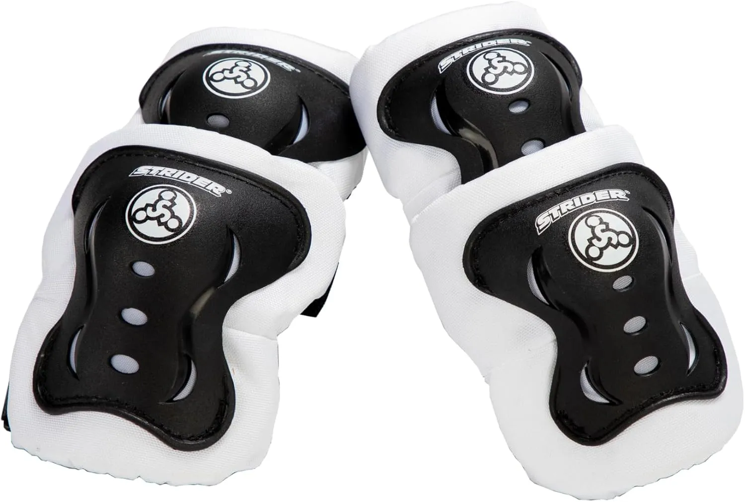 Strider Elbow & Knee Pads, Black - Easy to Attach - Durable & Washable - For Kids 18 Months to 5 Years Old