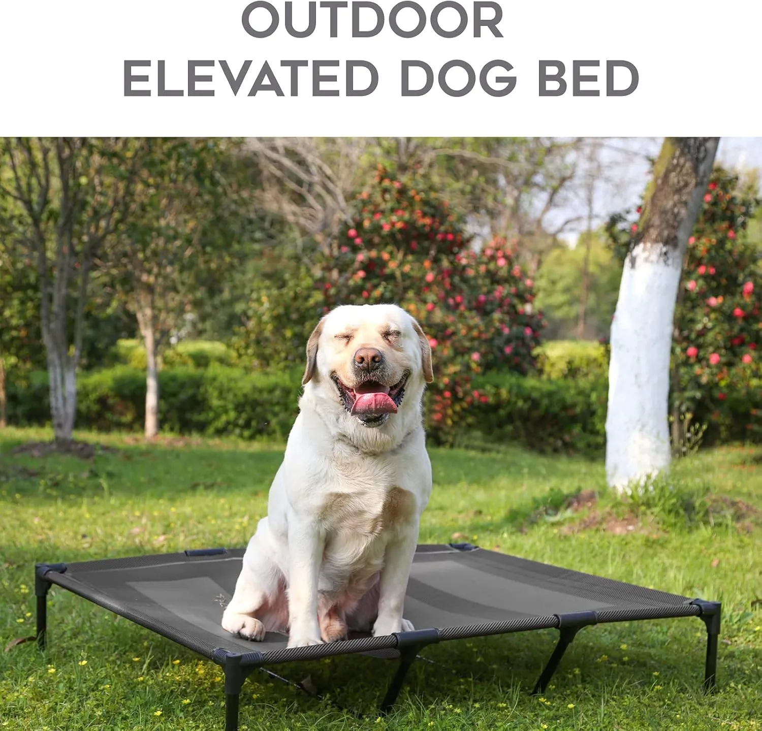 suddus Elevated Dog Bed Replacement Cover, Raised Dog Bed Chew Proof Easy to Clean, Breathable Elevated Pet Bed is Suitable for Indoor and Outdoor Use. Dog Cot are Not Included (XL/Grey)