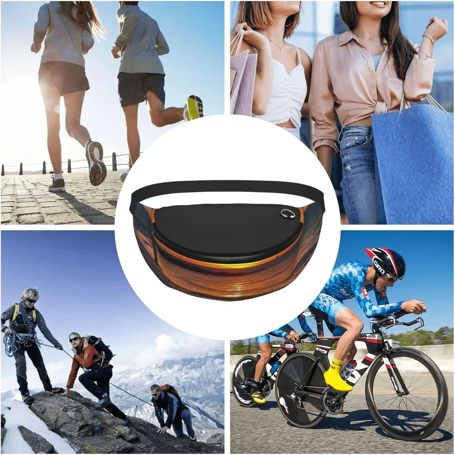 Sunset Ocean Fanny Pack for Man Women Waist Bag Adjustable Belt Casual Chest Bag Bum Bags for Travel Sports Running Hiking Waist Packs
