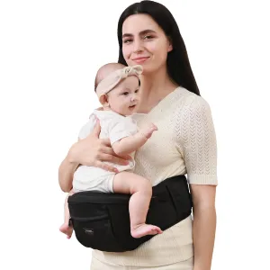 SUNVENO Hip Seat Baby Carrier with CPSC-Certification for 7-45lbs, Ergonomic Abdominal Pressure Relief Design, Non-Slip Silicone Infant Hip Seat Surface for Newborns & Toddlers Fit for All Seasons