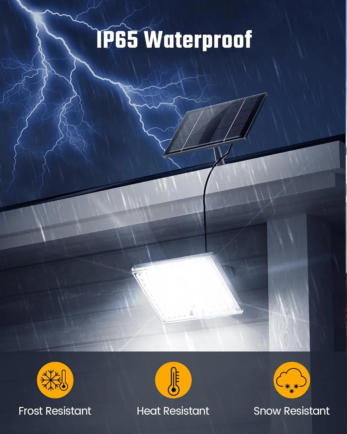 SUPERDANNY Solar Motion Sensor Outdoor Flood Lights with 113 Bright LEDs, Dusk to Dawn Outside Flood Lights with 16ft Cable IP65 Waterproof, Security Light for Garden Barn Porch 1 Pack(Gray)