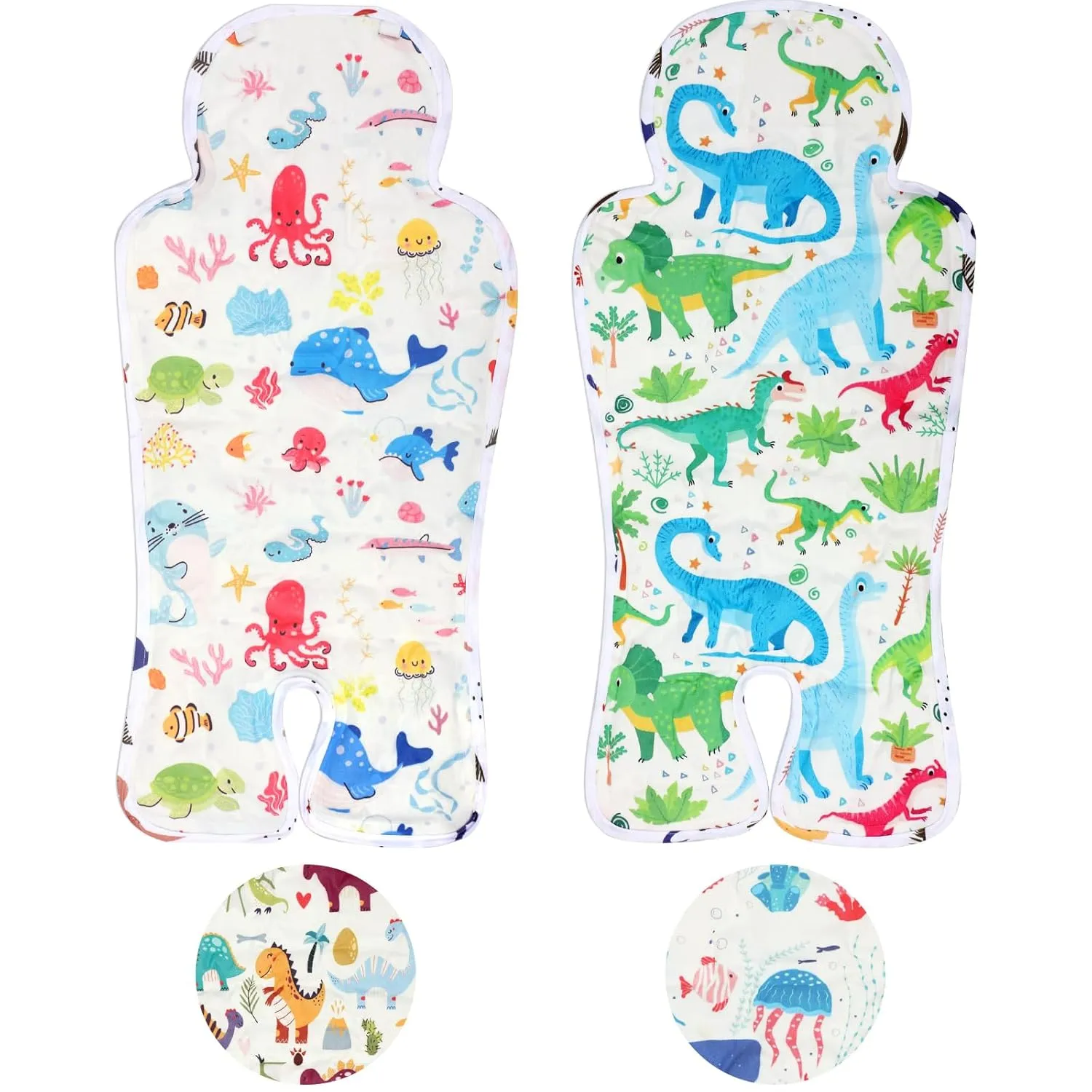 Suzile 2 Pcs Baby Gel Car Seat Cooler Pad Double Side Universal Breathable Stroller Cooler Mat Car Seat Cooling Pad Stroller Cooling Pad Car Seat Liner for Stroller Baby Dining Chair Child Safety Seat