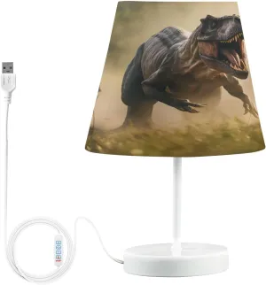 Table Lamp for Bedroom 3 Lighting Modes Night Light Dinosaur Running Grasslands Desk Lamp for Reading Study Living Room Bedroom Small