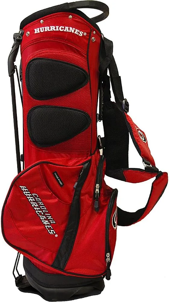 Team Golf NHL Lightweight, 14-Way Top, Spring Action Stand, Insulated Cooler Pocket, Padded Strap, Umbrella Holder & Removable Rain Hood