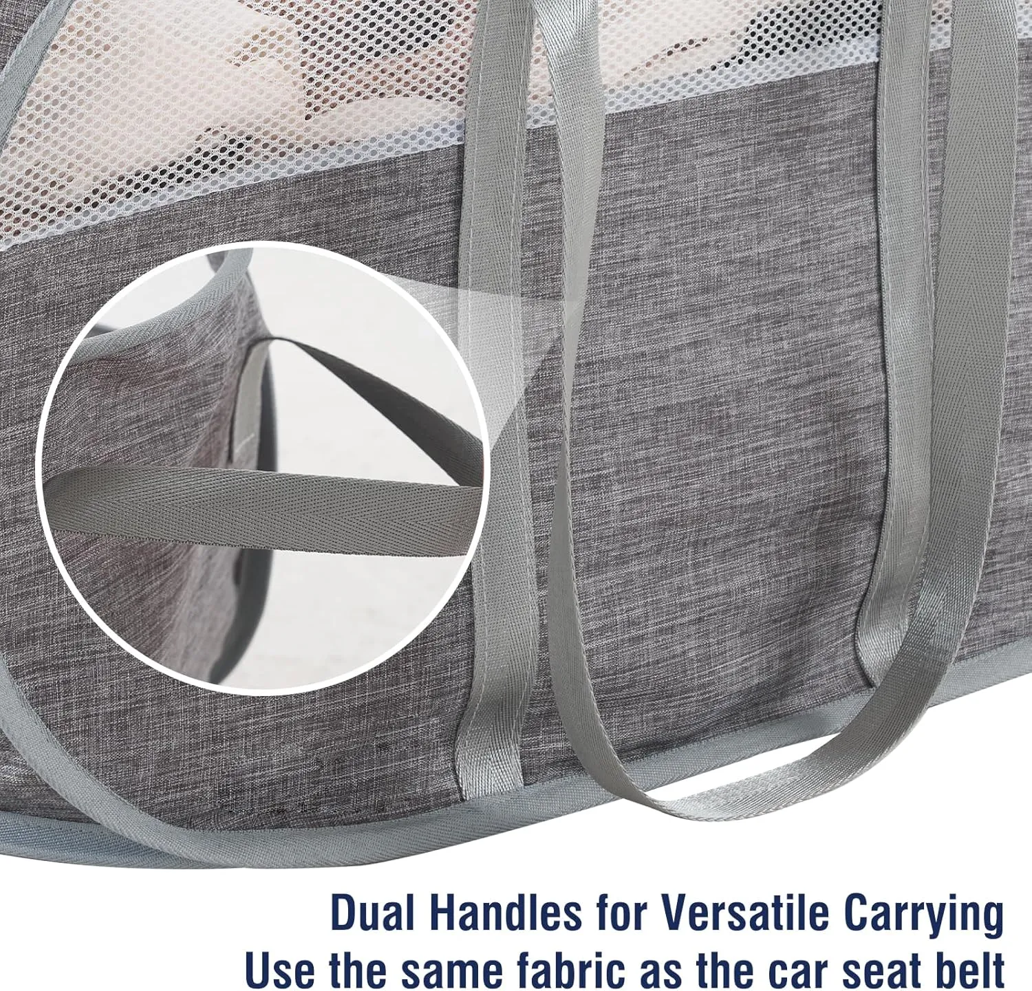 TECHMILLY Collapsible Laundry Basket, Foldable Tear Proof Mesh Pop Up Hamper with Reinforced Carry Handles for Laundry, Bathroom, Dorm or Travel (Pink, 3 Pack)