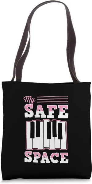 The Piano Is My Safe Space Ambient Piano Player Tote Bag