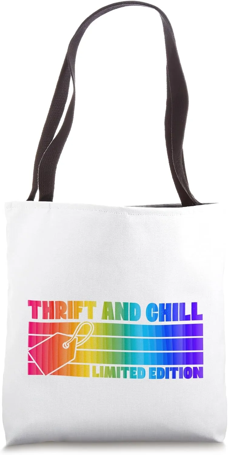 Thrift And Chill Limited Edition Retro 70s Camp Style Tote Bag