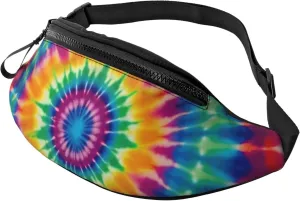 Tie Dye Pattern Fanny Pack for Man Women Waist Bag Adjustable Belt Casual Chest Bag Bum Bags for Travel Sports Running Hiking Waist Packs