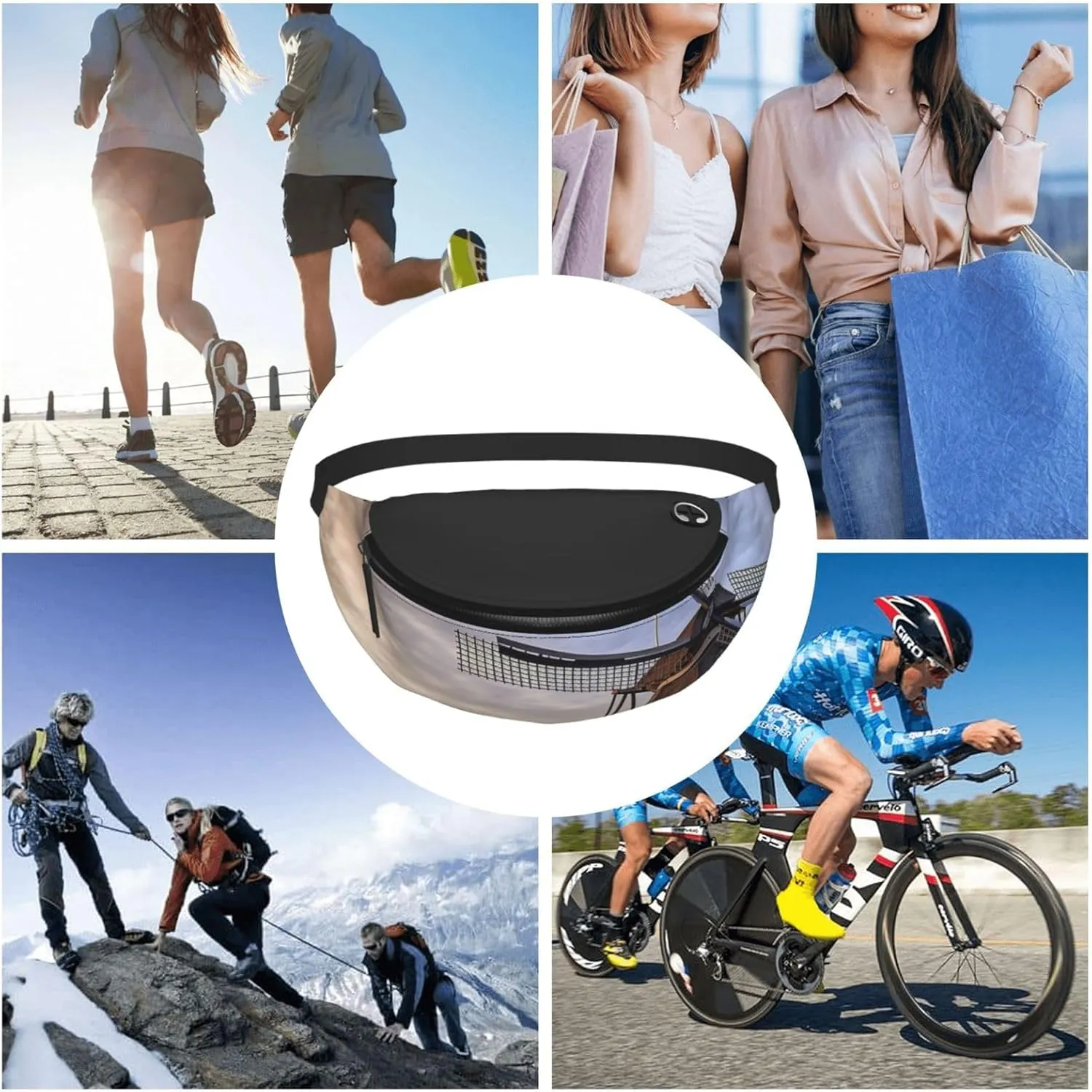 Traditional Windmill Fanny Pack for Man Women Waist Bag Adjustable Belt Casual Chest Bag Bum Bags for Travel Sports Running Hiking Waist Packs
