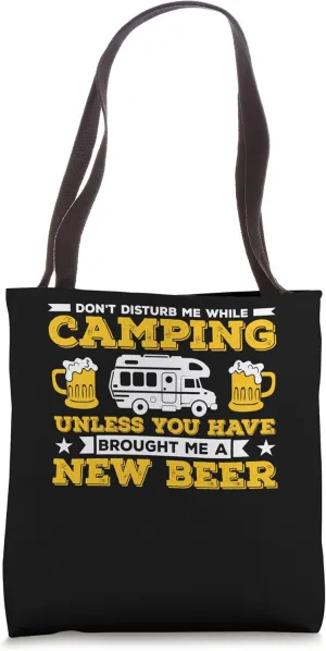 Travel Camper Don't Disturb Me Camping Trailer Tote Bag