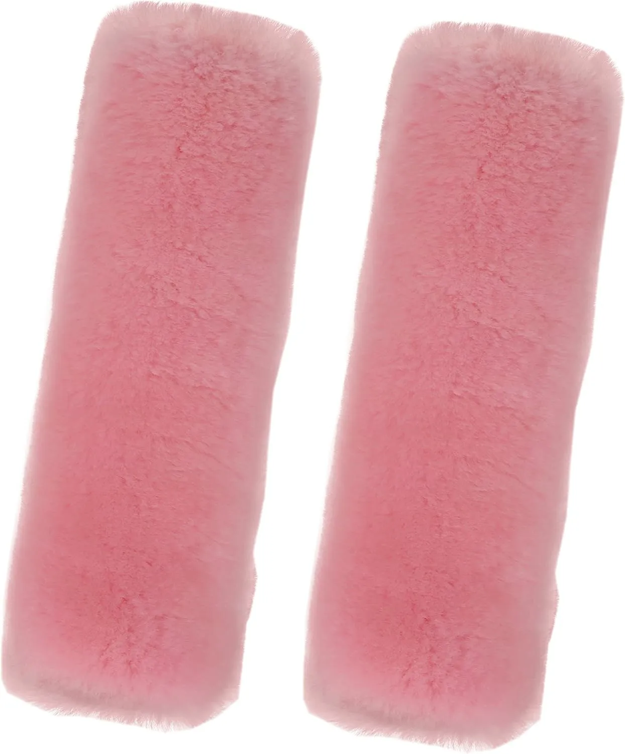 U&M 2 Pack Genuine Sheepskin Auto Seat Belt Cover for Adult Youth Kid Toddlers -Soft Warm Car, Truck, SUV, Camera Backpack Strap Shoulder Pad Wool Fluffy