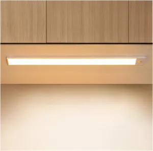 Under Cabinet Lighting Wireless, LED Under Counter Lights for Kitchen 2400mAh, Motion Activated Under Cabinet Lights with 3 Color Temps, USB Rechargeable Indoor Kitchen Fixtures (1 Pack, 8 inches)