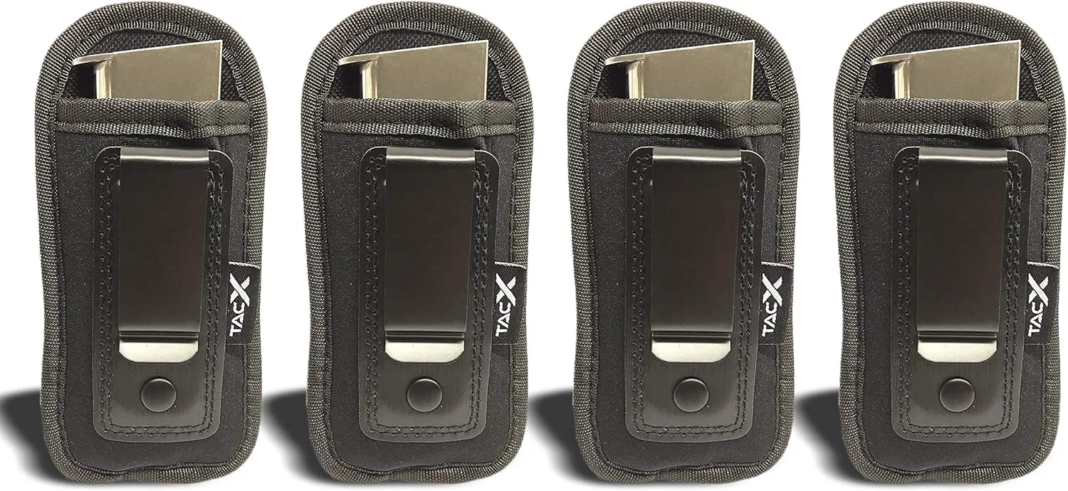 Universal IWB Magazine Holster Carrier | Inside The Waistband Mag Pouch | Single and Double Stack Magazine Concealment Holder for 9mm/.40/.45/.380 | Pepper Spray, Flashlight, Knife
