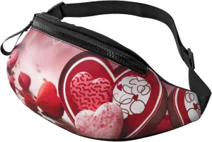 Valentine Day Fanny Pack for Man Women Waist Bag Adjustable Belt Casual Chest Bag Bum Bags for Travel Sports Running Hiking Waist Packs