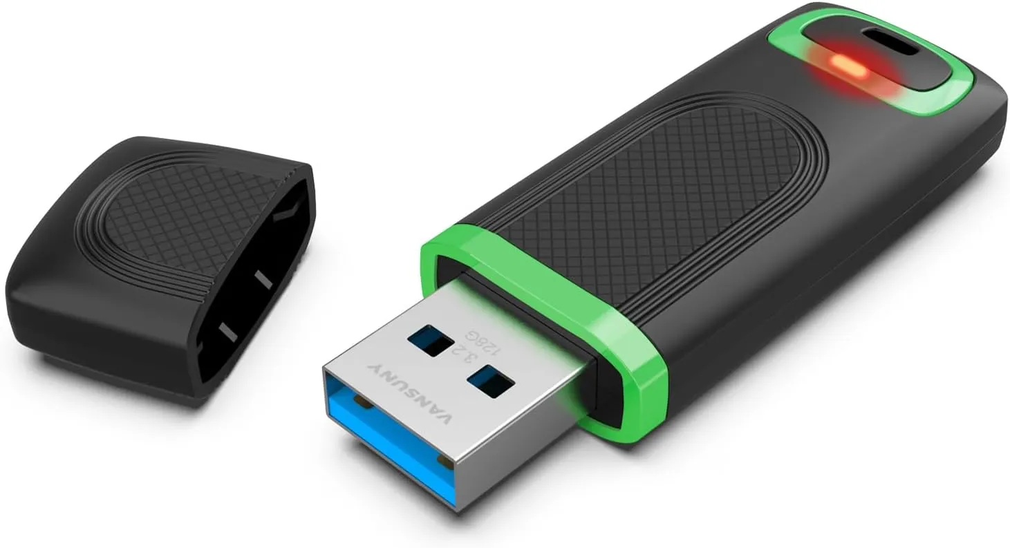 Vansuny 128GB USB 3.2 Flash Drive - 350MB/s, Super Speed Solid State USB Drive USB3.2 Gen 2 Thumb Drive USB Memory Stick Thumb Drive Jump Drive Pendrive