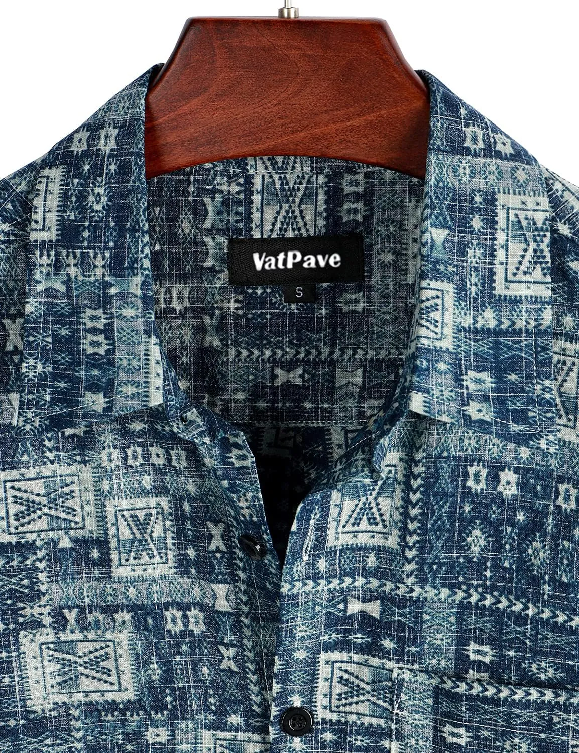 VATPAVE Mens Front Pocket Hawaiian Shirts Casual Floral Shirts Short Sleeve Button Down Beach Tropical Shirts