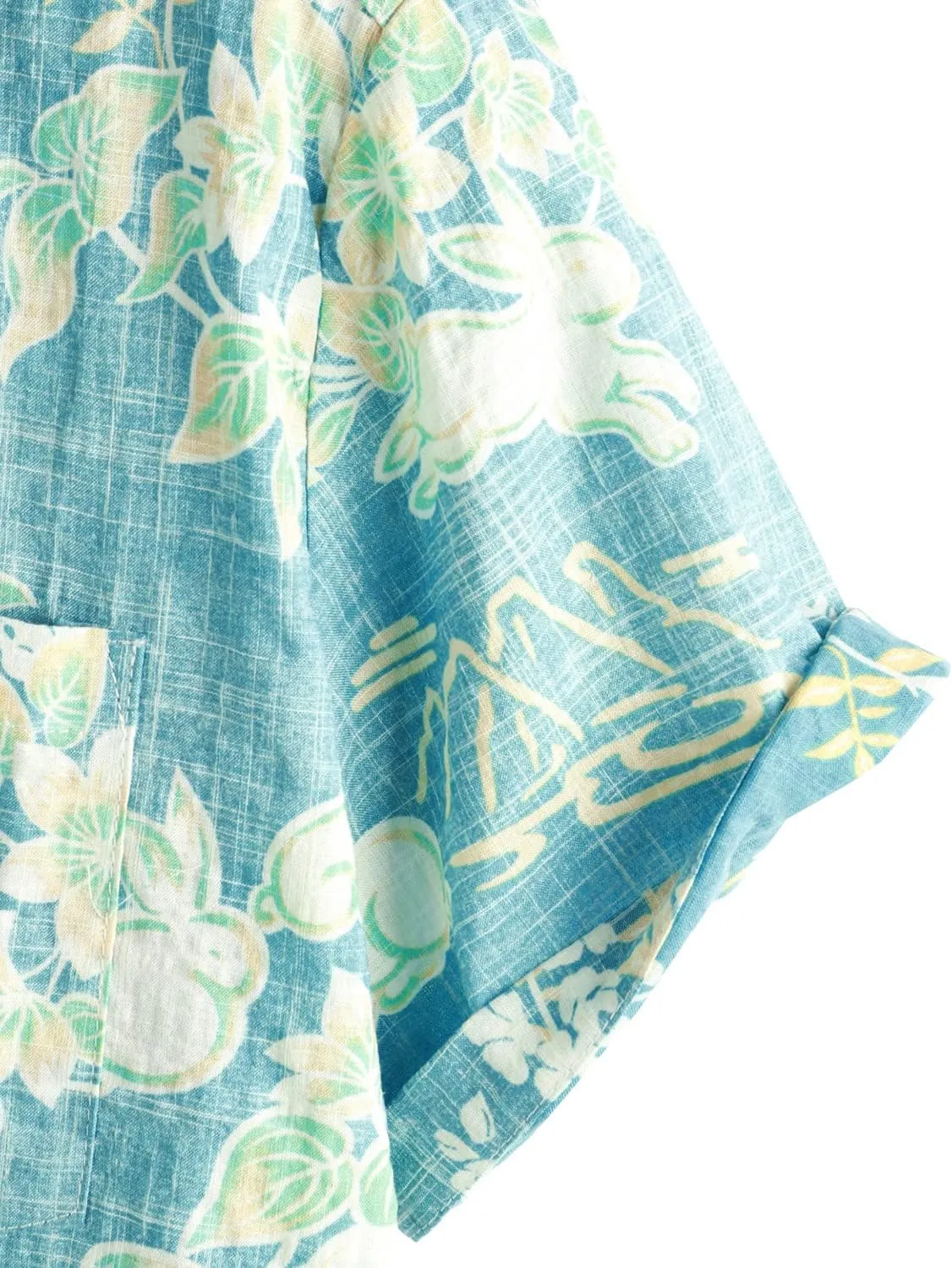 VATPAVE Mens Front Pocket Hawaiian Shirts Casual Floral Shirts Short Sleeve Button Down Beach Tropical Shirts