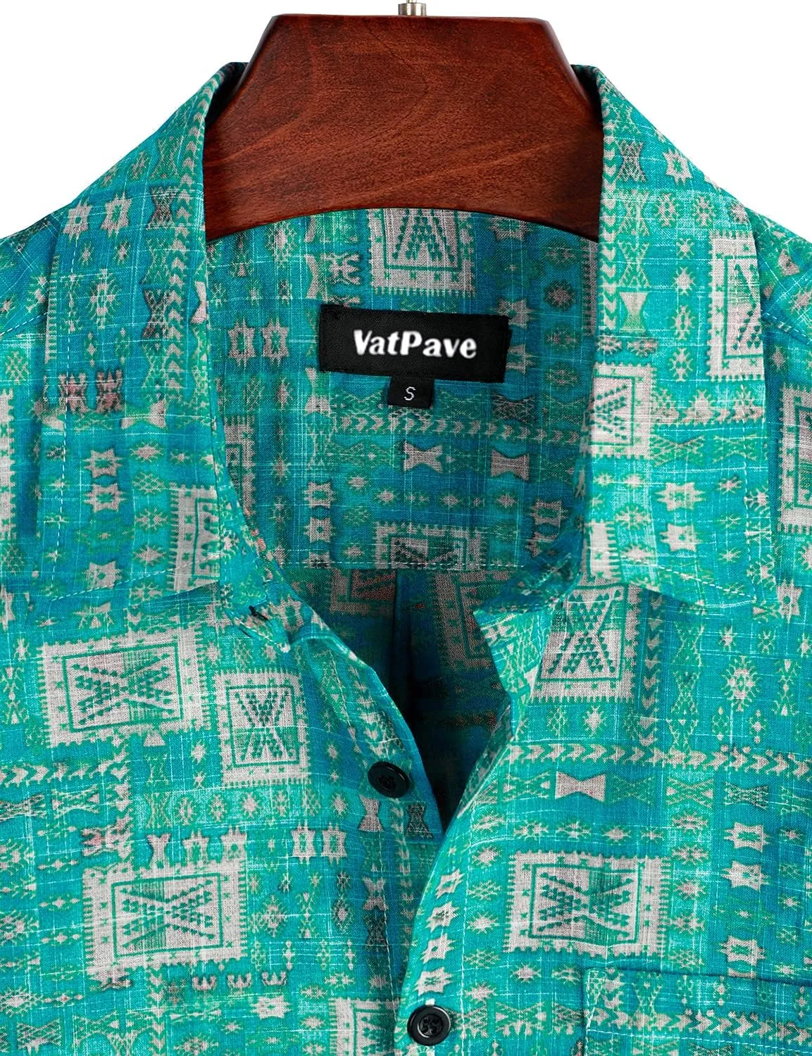 VATPAVE Mens Front Pocket Hawaiian Shirts Casual Floral Shirts Short Sleeve Button Down Beach Tropical Shirts