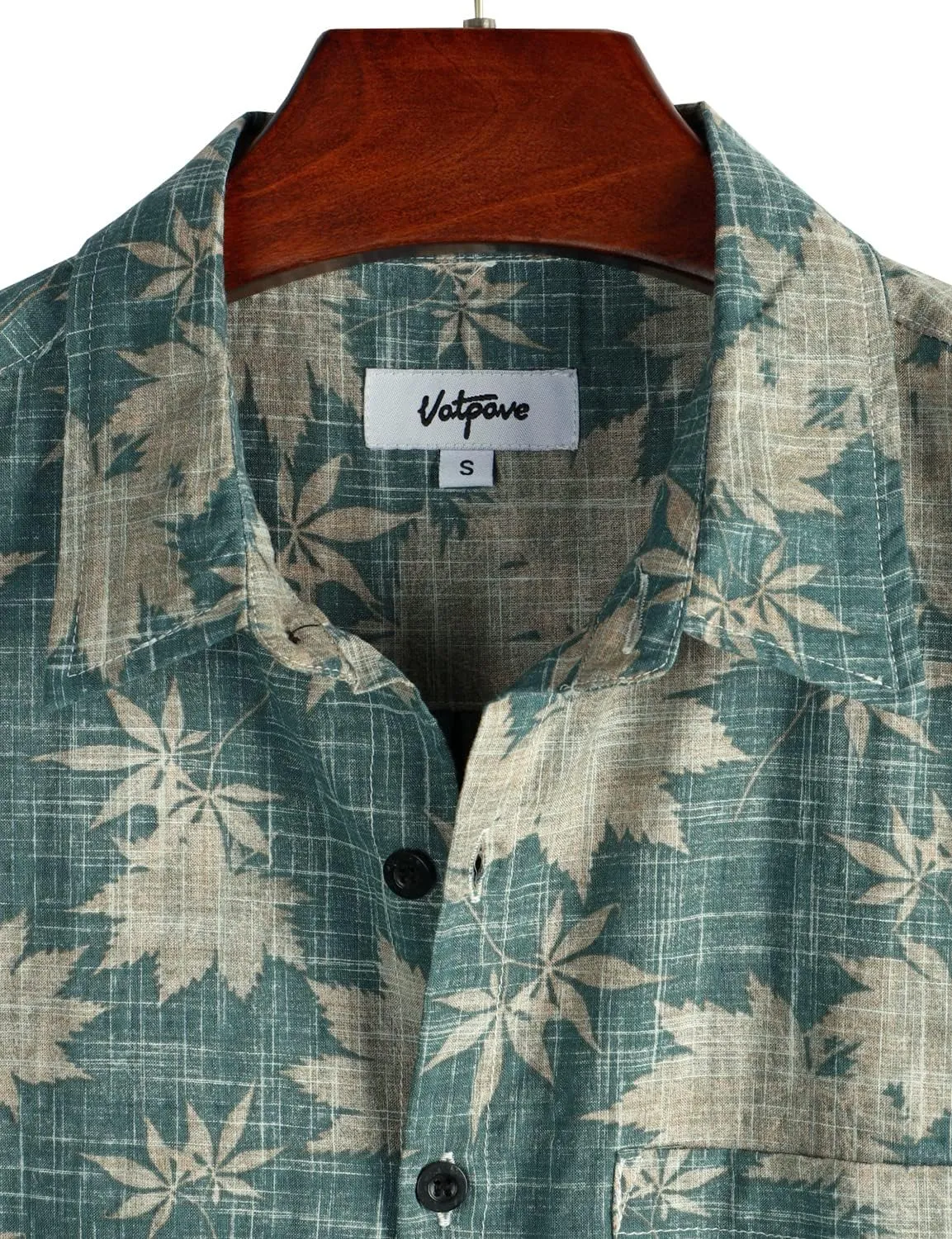 VATPAVE Mens Front Pocket Hawaiian Shirts Casual Floral Shirts Short Sleeve Button Down Beach Tropical Shirts
