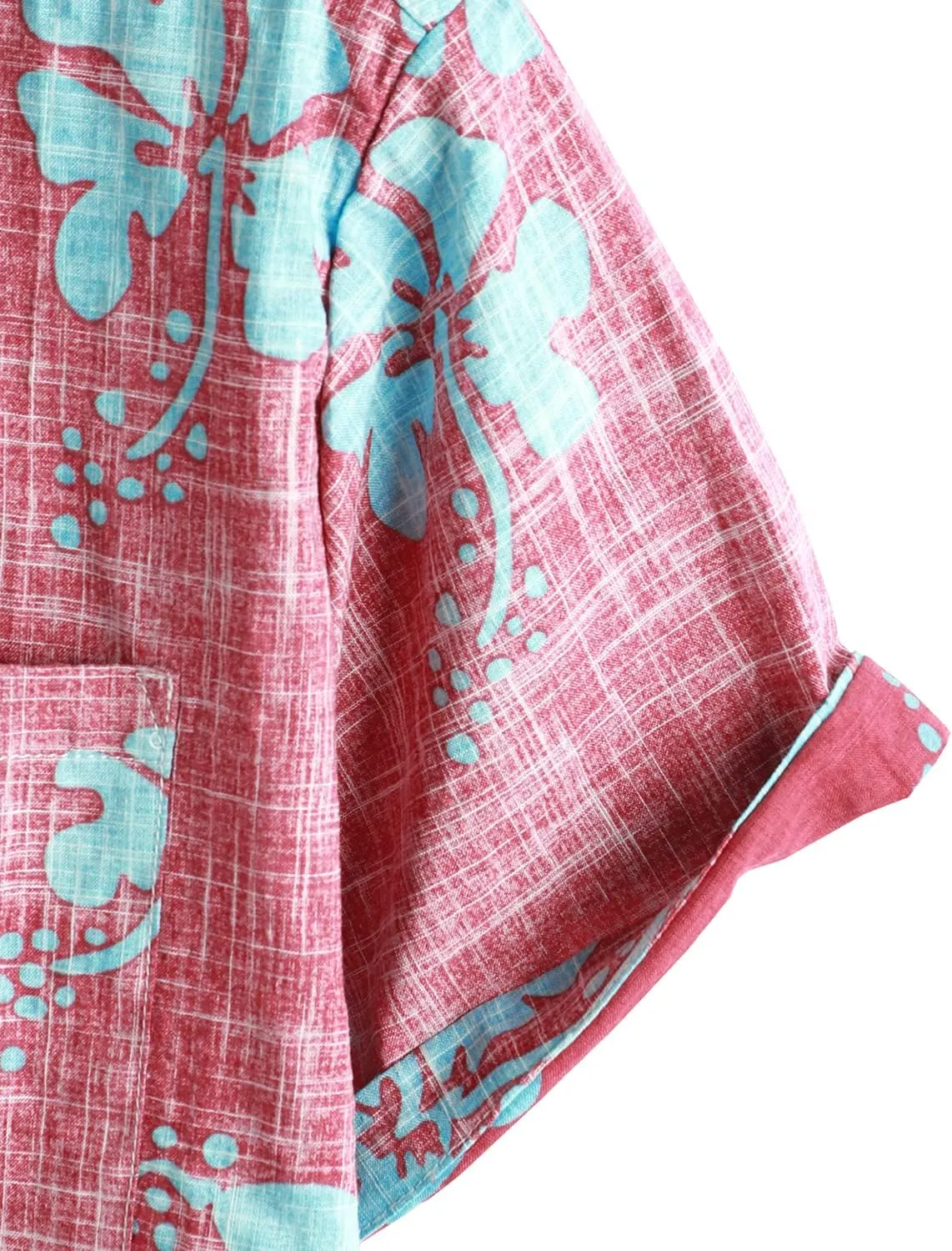 VATPAVE Mens Front Pocket Hawaiian Shirts Casual Floral Shirts Short Sleeve Button Down Beach Tropical Shirts