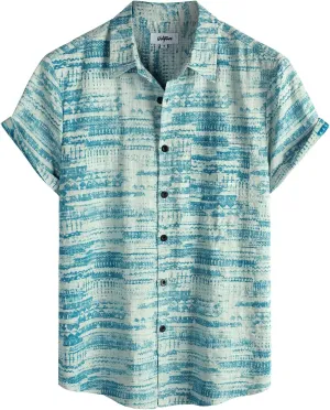 VATPAVE Mens Front Pocket Hawaiian Shirts Casual Floral Shirts Short Sleeve Button Down Beach Tropical Shirts