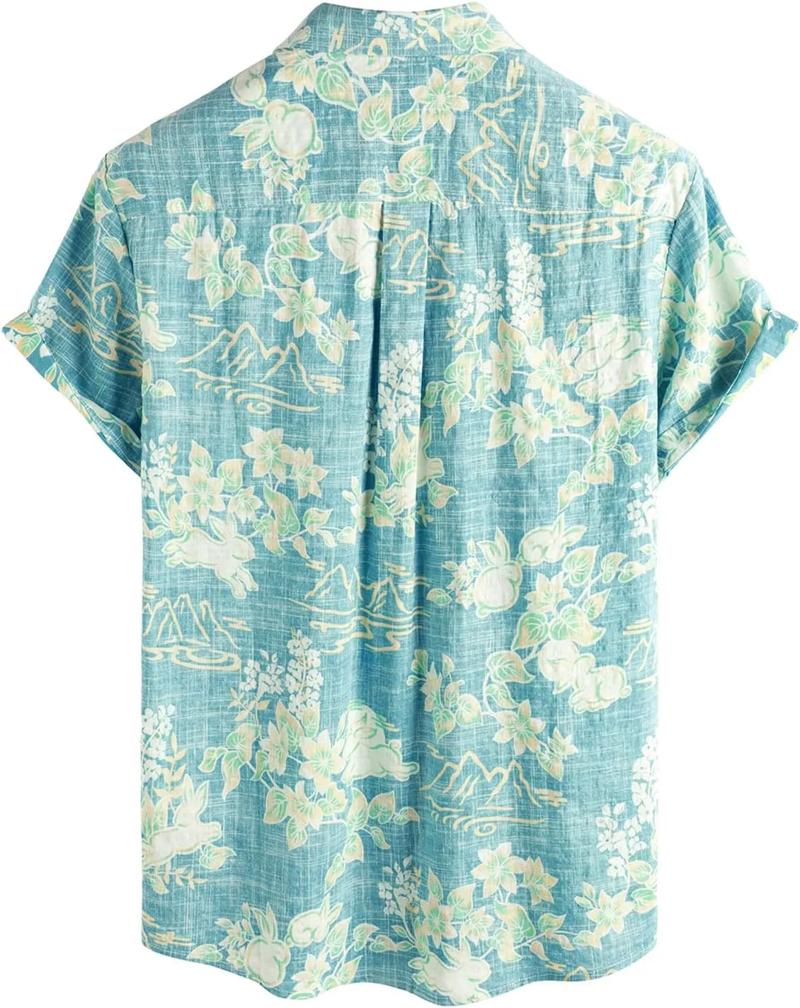VATPAVE Mens Front Pocket Hawaiian Shirts Casual Floral Shirts Short Sleeve Button Down Beach Tropical Shirts