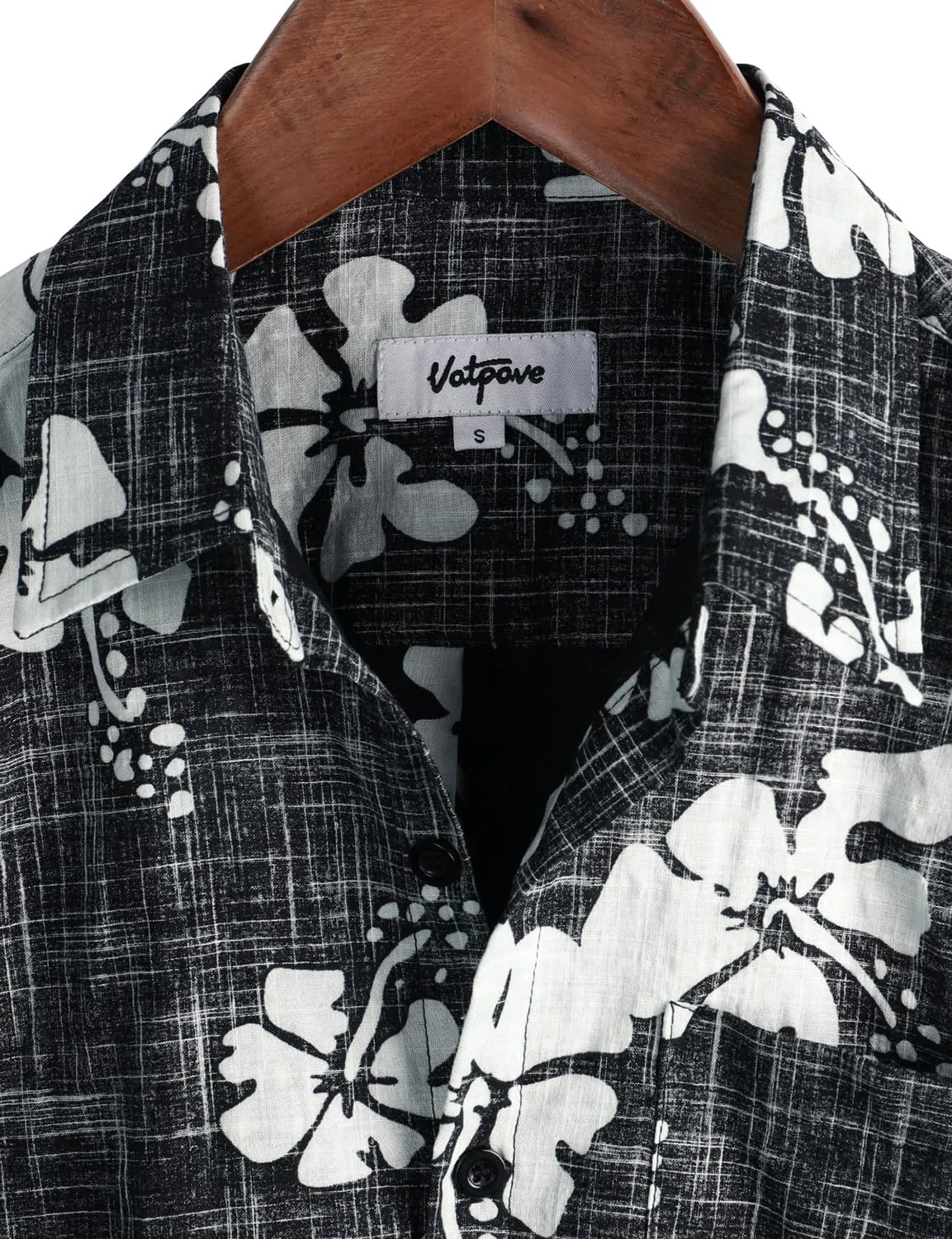 VATPAVE Mens Front Pocket Hawaiian Shirts Casual Floral Shirts Short Sleeve Button Down Beach Tropical Shirts