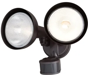 VAXCEL Bronze Motion Sensor Dusk to Dawn Outdoor Security Flood Light - 240 Degree Range - 85 Ft.