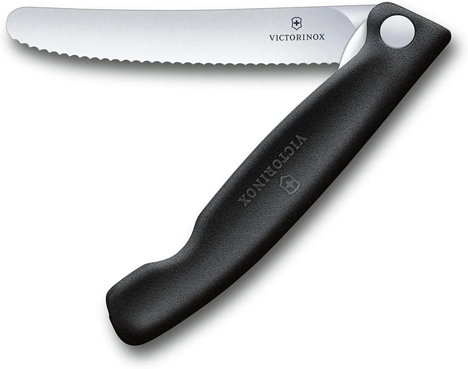 Victorinox Swiss Classic Foldable Paring Knife, Wavy Edge Black 4.3 in