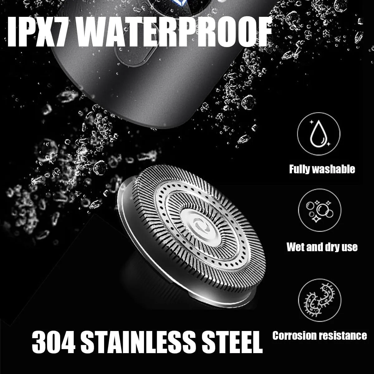 Vishopee Shaver, 2025 New Vishopee Mini Portable Electric Shaver, Vishopee Mini Shaver, Vishopee Mens Shaver, Vishopee Portable Shaver, USB Charging/IPX-7 Waterproof (Blue)
