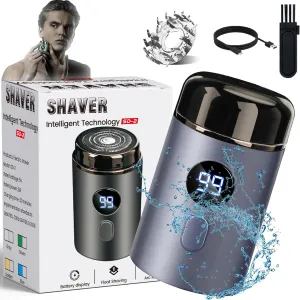 Vishopee Shaver, 2025 New Vishopee Mini Portable Electric Shaver, Vishopee Mini Shaver, Vishopee Mens Shaver, Vishopee Portable Shaver, USB Charging/IPX-7 Waterproof (Blue)