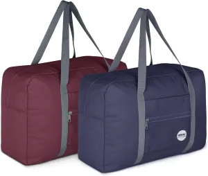 WANDF For Spirit Airlines Personal Item Bag 18x14x8 Travel Duffel Bag Underseat Foldable Carry-on Luggage for Women