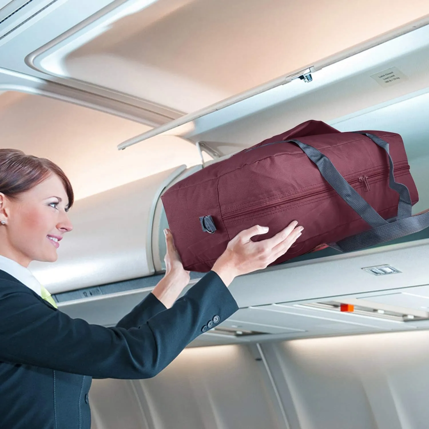 WANDF For Spirit Airlines Personal Item Bag 18x14x8 Travel Duffel Bag Underseat Foldable Carry-on Luggage for Women