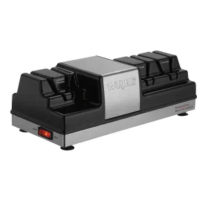 Waring Commercial WKS800 Commercial 3-Station Knife Sharpener with 2 Grinding and 1 Stropping Wheel