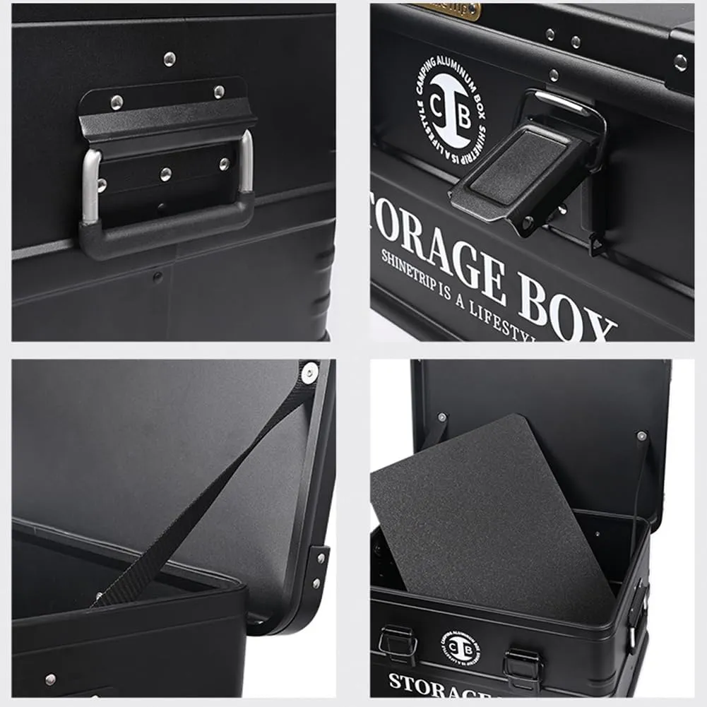 Waterproof Storage Box Multifunctional Camping Aluminum Alloy Storage Box Large acity Car Storage Box