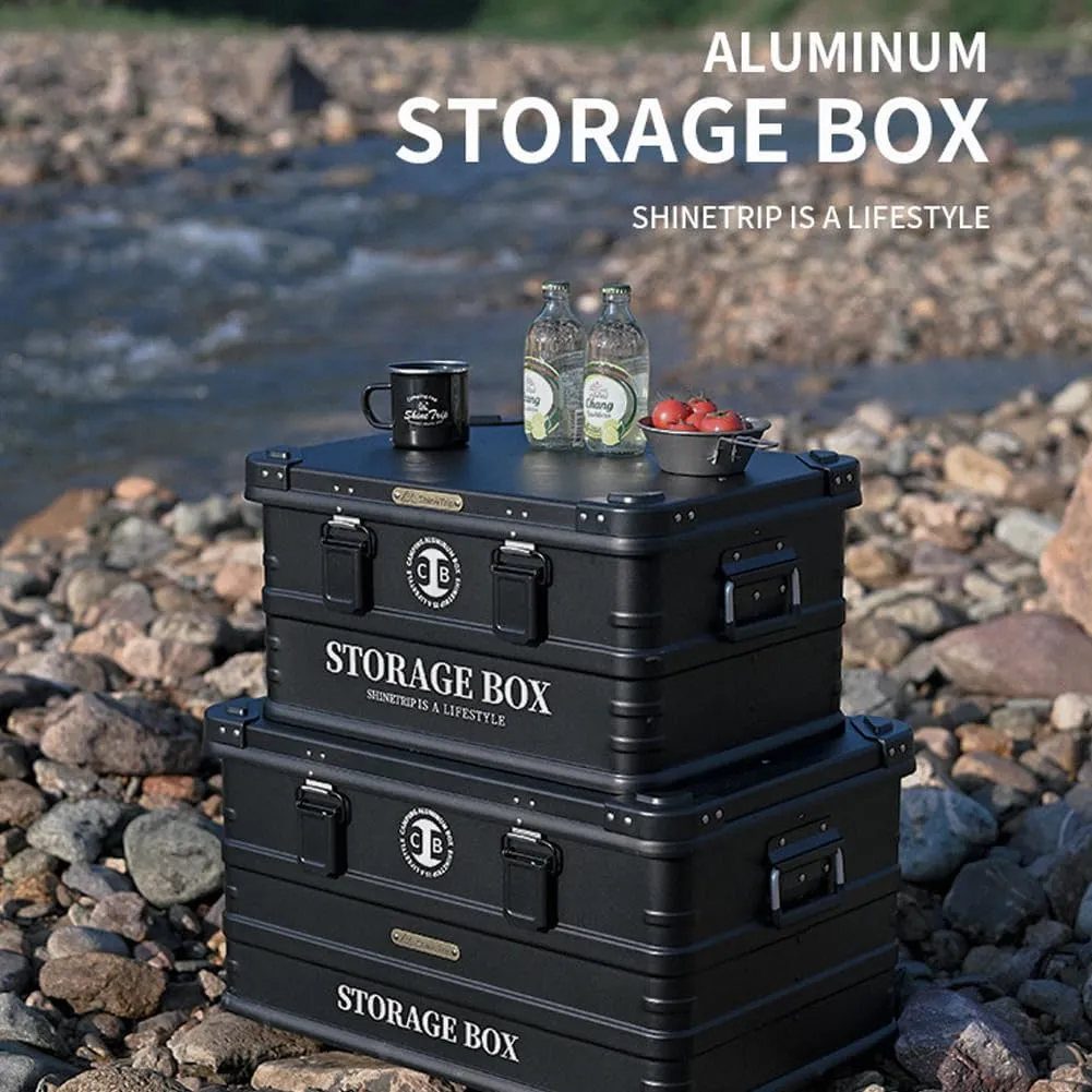 Waterproof Storage Box Multifunctional Camping Aluminum Alloy Storage Box Large acity Car Storage Box