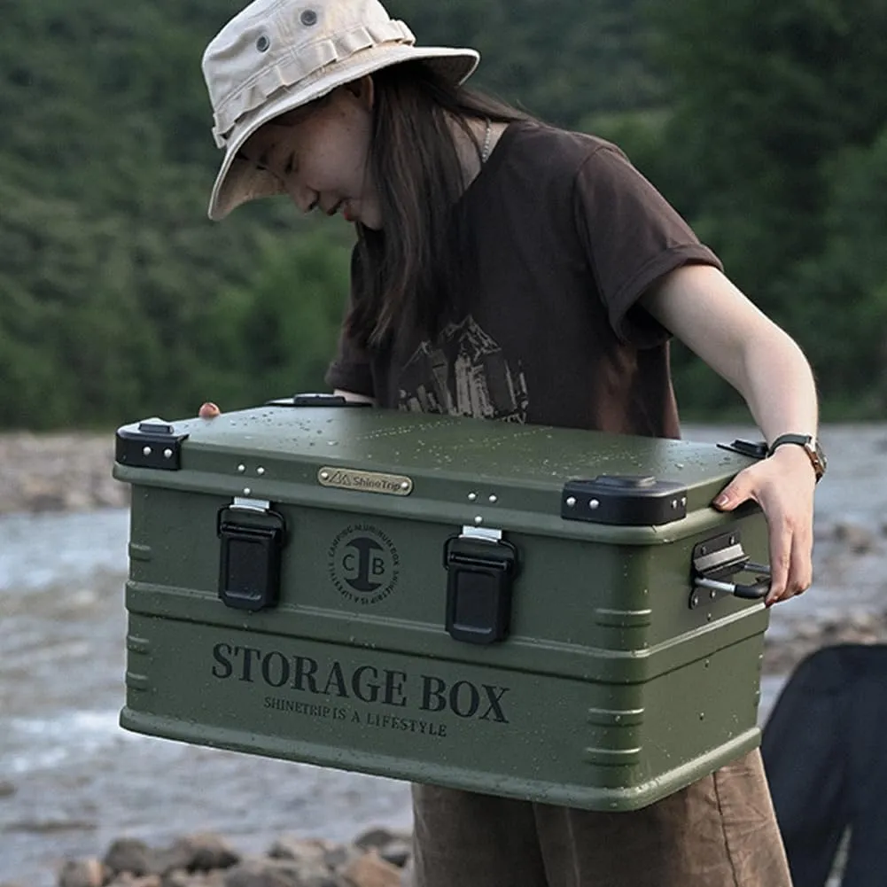 Waterproof Storage Box Multifunctional Camping Aluminum Alloy Storage Box Large acity Car Storage Box