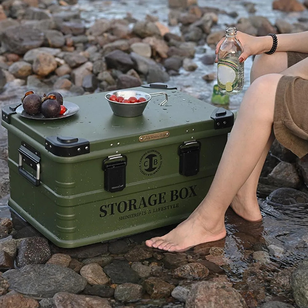 Waterproof Storage Box Multifunctional Camping Aluminum Alloy Storage Box Large acity Car Storage Box