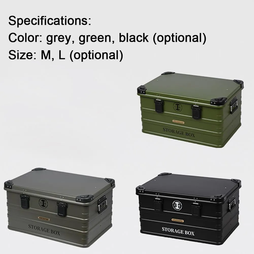 Waterproof Storage Box Multifunctional Camping Aluminum Alloy Storage Box Large acity Car Storage Box