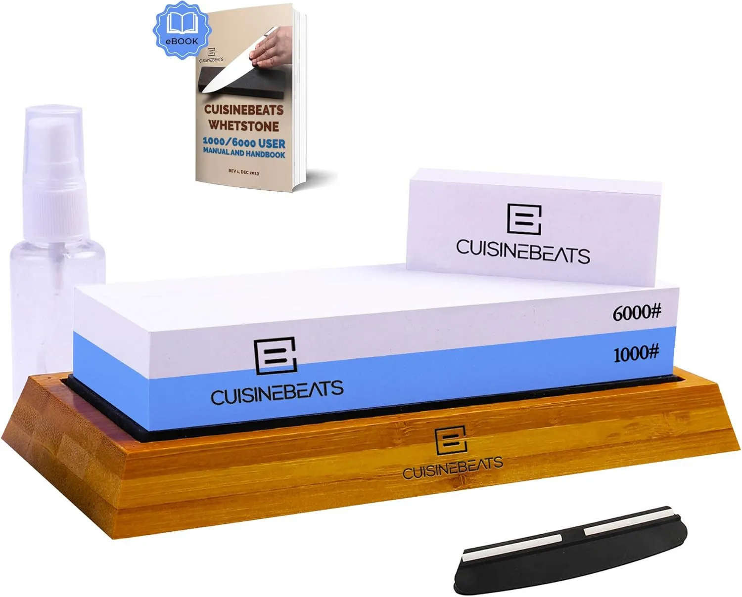 Whetstone 1000/6000 Kitchen Knife Sharpening Stone Set- Whetstone Knife Sharpener Stone 1000/6000 Kit- Waterstone 1000/6000 - Water Stone - Wet Stone - Whet Stone for Sharpening; Polishing Knives